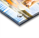 Sunset Busker Holding Guitar In Tropical Paradise Acrylic print