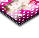 Funny pin-up woman pressing clothes. Dry cleaning Acrylic print