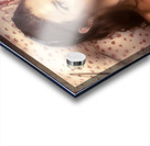 Beautiful woman catching rain in summer sun shower Acrylic print