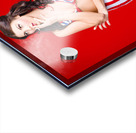 Attractive USA pinup woman smoking Acrylic print