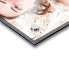 Pinup woman with cartoon character love Acrylic print