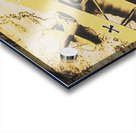 Antique Biplane On Old Map Acrylic print