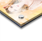 Funny woman cook waving stop. Bad cooking Acrylic print