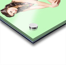 Sexy pin-up model posing in stylish retro fashion Acrylic print