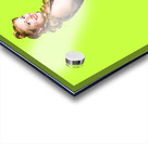 Happy woman in retro dress Acrylic print