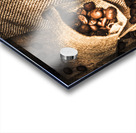 Roasted Coffee Beans In Drawer And Bags On Table Acrylic print