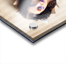 Beautiful female jester breaking out of wallpaper Acrylic print