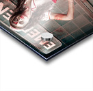 Sexy zombie medical emergency nurse in hospital ER Acrylic print