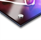 Sunglasses on car bonnet. 1980s road trip Acrylic print