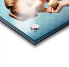 Sixties Woman Holding Vintage Telephone Handset Acrylic print