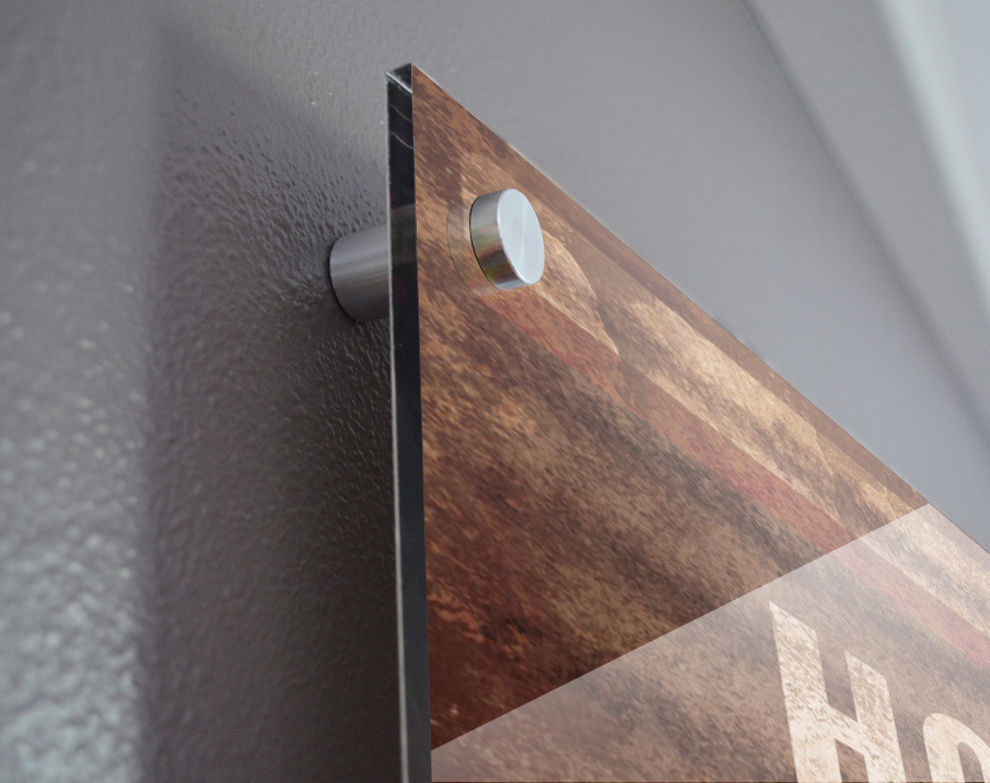 Fine art coffee shop tin sign insignia Acrylic print of