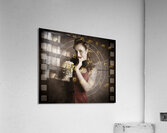 Beautiful Film Actress On Vintage Movie Screen Acrylic Print