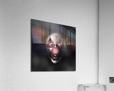 Dark evil clown face with scary joker smile Acrylic Print
