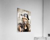 Fifties portrait of smoking hot beautiful woman Acrylic Print