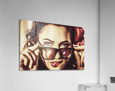 Hip 60s pinup girl in classic eyewear sunglasses Acrylic Print