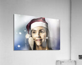 Christmas woman cooking up winter food idea Acrylic Print