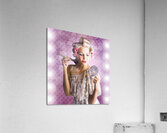 Beautiful Retro Woman Applying Makeup Cosmetics Acrylic Print