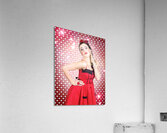 Portrait of disco party dancing girl Acrylic Print
