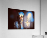 Scary clown watching horror movie in THEATER Acrylic Print