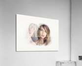 Curious Housewife Cleaning Home Window With Love Acrylic Print