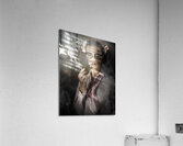 Private Eye Detective Smoking At Crime Scene Acrylic Print