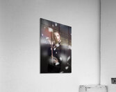 Beautiful vintage girl dancing with flower petals Acrylic Print