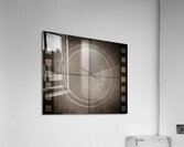 Vintage movie background with film strip boarder Acrylic Print