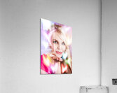 Romantic Girl Blowing Heart Kiss To Her Valentine Acrylic Print