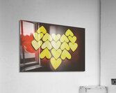 Comic art hearts Acrylic Print