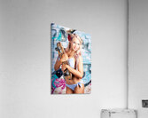 Portrait Of A Young Grunge Woman On Graffiti Wall Acrylic Print