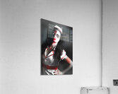 Scary zombie nurse with facial wounds Acrylic Print