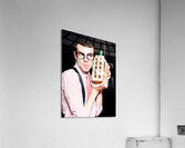 Male Nerd Inventor Holding Brick Mobile Telephone Acrylic Print