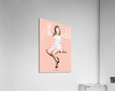 Beautiful fifties pin up girl smiling on swing Acrylic Print