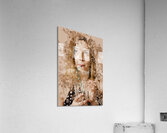 Milk shake pin-up woman. Restaurant art  Acrylic Print