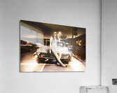 Retro Sixties Pinup Girl On Vintage Car Acrylic Print