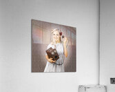 Smiling Vintage Woman Hearing Good News On Phone Acrylic Print