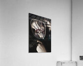 Woman with broken mirror and shattered reflection Acrylic Print