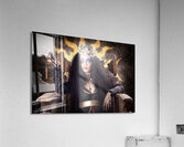 Storybook queen jester holding religious cross Acrylic Print