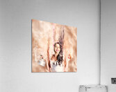 Caffeine high pin up girl Acrylic Print