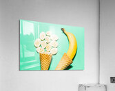 Waffle cones with fresh banana Acrylic Print