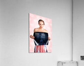 Romantic Woman In Love With Butterflies In Tummy Acrylic Print