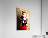 Vintage Woman Eating Popcorn At Movie Premiere Acrylic Print