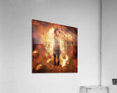 Retro pinup girl soldier with fashion pride Acrylic Print