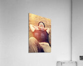 Happy man laughing while enjoying summer holidays Acrylic Print