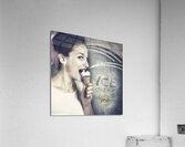 Ice cream poster girl on vintage ice-cream advert Acrylic Print