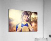Vintage portrait of a country pinup girl Acrylic Print