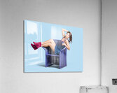 Woman sitting on a chair Acrylic Print