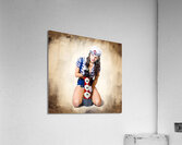 Pin up girl with curly hair and stylish make-up Acrylic Print