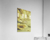 Yellow toned textured grungy cloudscape Acrylic Print