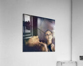 Happy Woman Walking Outside On A Rainy Summer Day Acrylic Print